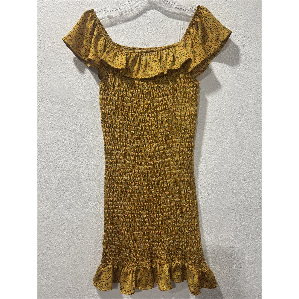 Hope Horizon Summer Yellow  Colorful Flower Floral Dress Size Small NWOT Stretch